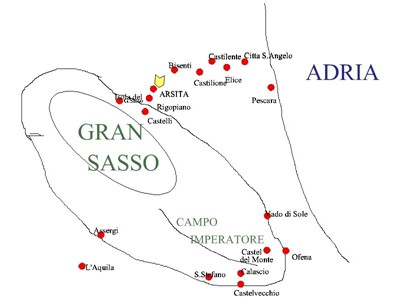 Abruzzen Karte Gran Sasso
